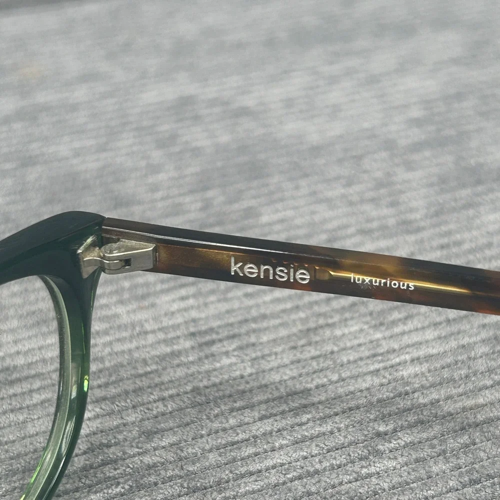 Kensie Luxurious Y2k Eyeglasses Green Tortoise Cat Eye Frames 53-17-135 OL
